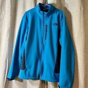 The North Face Men's Blue and Black Performance Soft Shell Jacket